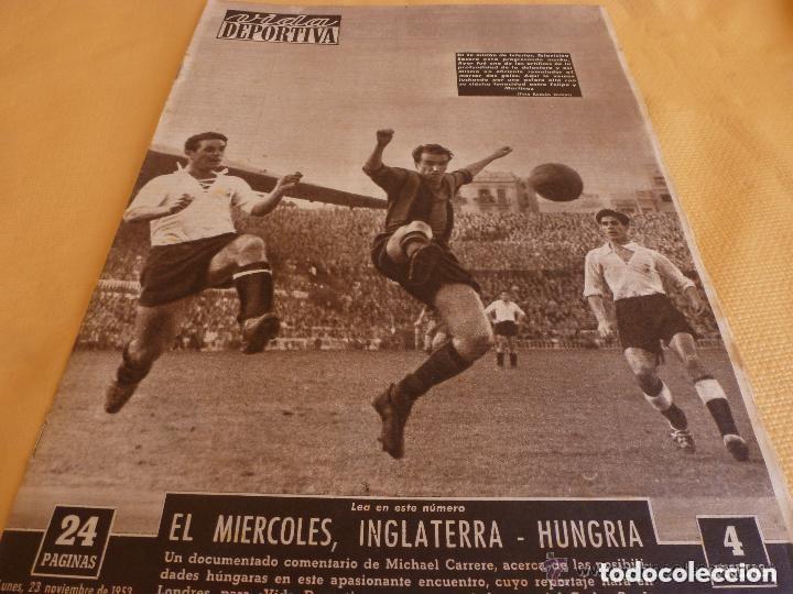 Coleccionismo deportivo: VIDA DEPORTIVA Nº:427(23-11-53)EN WEMBLEY PROX.INGLATERRA-HUNGRIA Y BARÇA 6 RACING 0-FOTOS - Foto 1 - 153051858