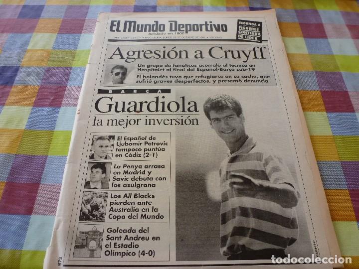 Sammelleidenschaft Sport: MUNDO DEPORTIVO(28-10-91)!!AGRESI&Oacute;N A CRUYFF EN HOSPITALET !!!SAN ANDR&Eacute;S 4 SANTURTZIT 0 EN MONTJUICH