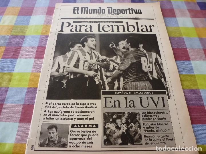 Collectionnisme sportif: MUNDO DEPORTIVO(4-11-91)LOGRO&Ntilde;&Eacute;S 2 BAR&Ccedil;A 2,ESPA&Ntilde;OL 0 VALLADOLID 2,VAN BASTEN,MAURI(SANT ANDREU)