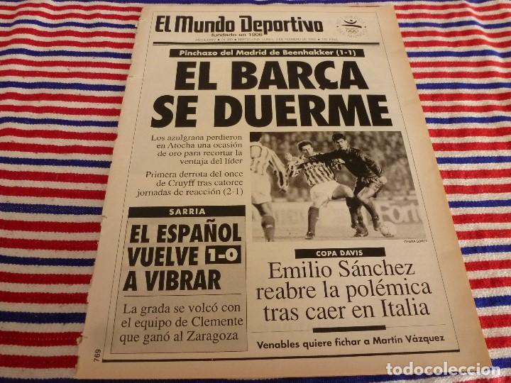 Coleccionismo deportivo: MUNDO DEPORTIVO(3-2-92)R.SOCIEDAD 2 BAR&Ccedil;A 1,ESPA&Ntilde;OL 1 ZARAGOZA 0,CHRISTIAN FORMULA 1.