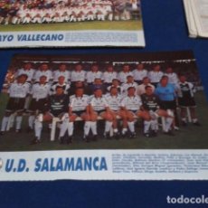 Coleccionismo deportivo: MINI POSTER LIGA 95 - 96 ( U.D. SALAMANCA ) + FICHAS DE LOS JUGADORES DEL RAYO VALLECANO. Lote 160882478
