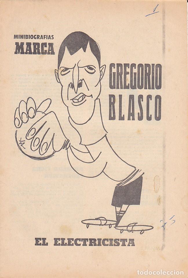 Coleccionismo deportivo: MINIBIOGRAFIAS MARCA GREGORIO BLASCO - Foto 1