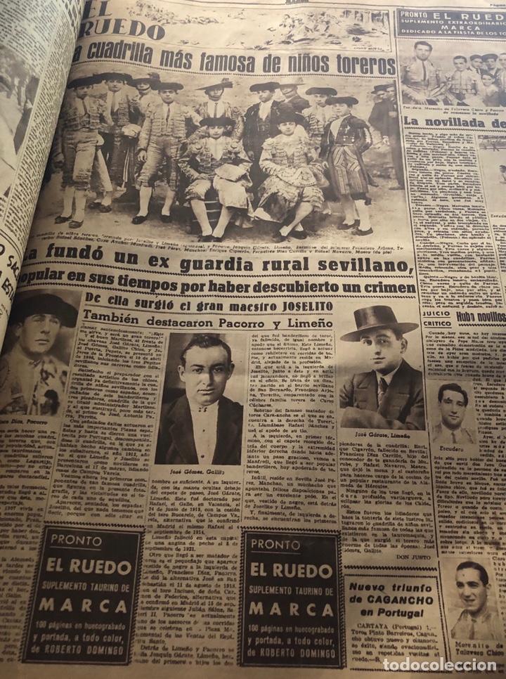 Collectionnisme sportif: MARCA- DIARIO GRAFICO DE LOS DEPORTES-A&Ntilde;OS 1944-45.101 NUMEROS ENCUADERNADOS.