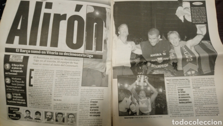 Coleccionismo deportivo: Sport. Campe&oacute;nisimo Barsa. 23/5/99.completo - Foto 2