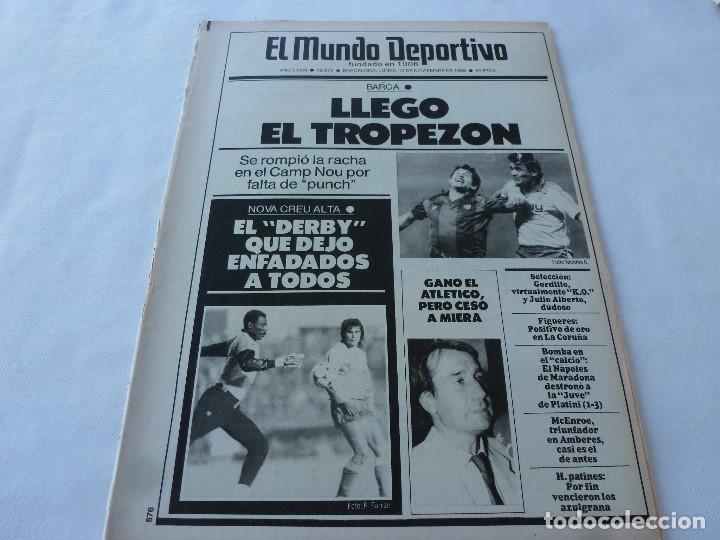 Coleccionismo deportivo: MUNDO DEPORTIVO(10-11-86)ECOS Y FOTOS DEL BAR&Ccedil;A-ZARAGOZA,EL GRANOLLERS UN 3&ordf; DIVISI&Oacute;N,ESPA&Ntilde;OL.