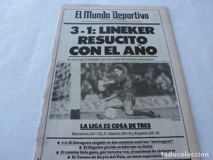Coleccionismo deportivo: MUNDO DEPORTIVO(5-1-87)POSTER PERICO ALONSO(SABADELL)EL HOSPITALET 3&ordf; DIVISI&Oacute;N,ANUNCIO TAEKWONDO
