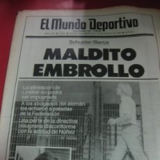 Coleccionismo deportivo: EL MUNDO DEPORTIVO Nº 19801. SCHUSTER / BARÇA, MALDITO EMBROLLO. 27 AGOSTO 1986 . Lote 169275824