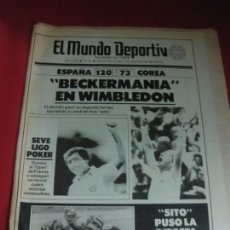 Coleccionismo deportivo: EL MUNDO DEPORTIVO Nº 19750. BECKERMANIA EN WIMBLEDON. SEVE, SITO.... 7 JULIO 1986 . Lote 169287108