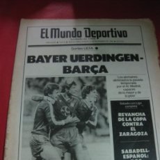 Coleccionismo deportivo: EL MUNDO DEPORTIVO Nº 19874. 8 NOV. 1986. EFA. BAYER UERDINGEN-BARÇA. LARRY HOLMES SE RETIRA.. Lote 169299368