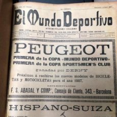 Coleccionismo deportivo: TOMO AÑO 1907 COMPLETO MUNDO DEPORTIVO DEL Nº 49 AL 100 ENCUADERNADO