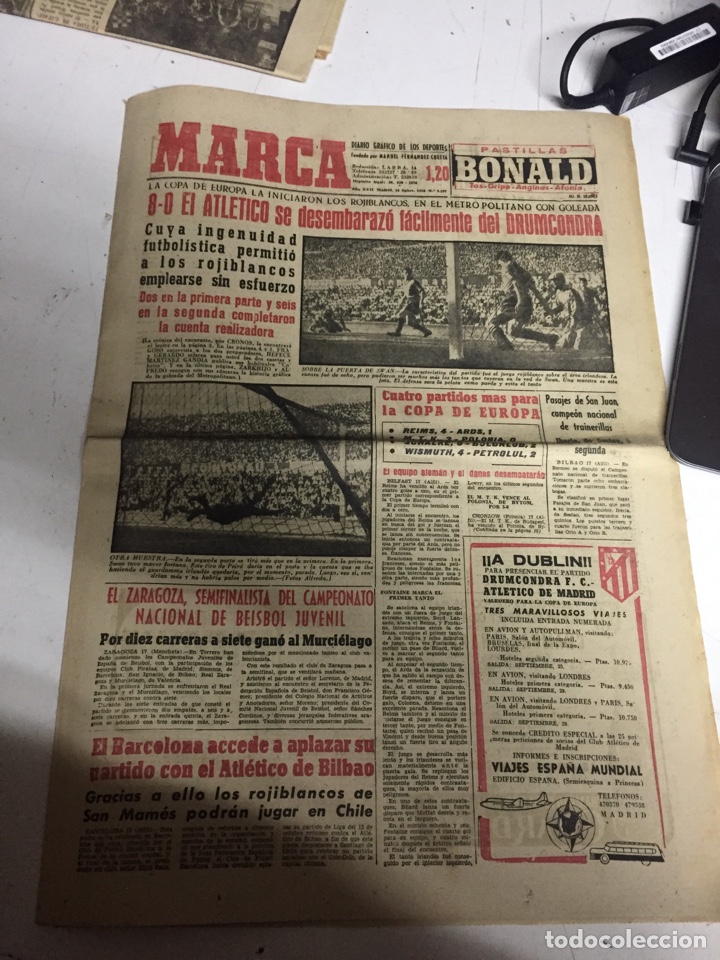 Coleccionismo deportivo: Peri&oacute;dico marca a&ntilde;o 1958 - Foto 1