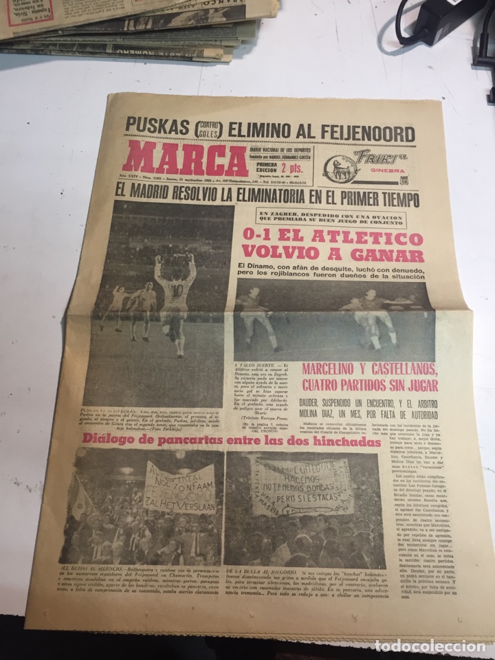 Coleccionismo deportivo: Peri&oacute;dico marca a&ntilde;o 1965 - Foto 1