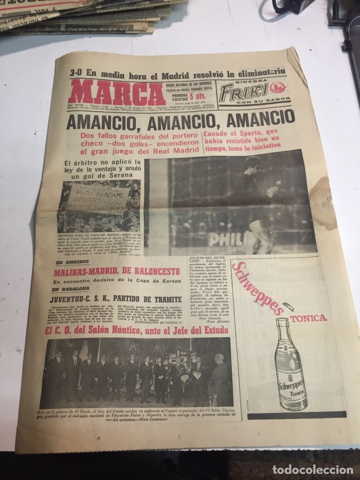 Coleccionismo deportivo: Peri&oacute;dico marca a&ntilde;o 1968 - Foto 1