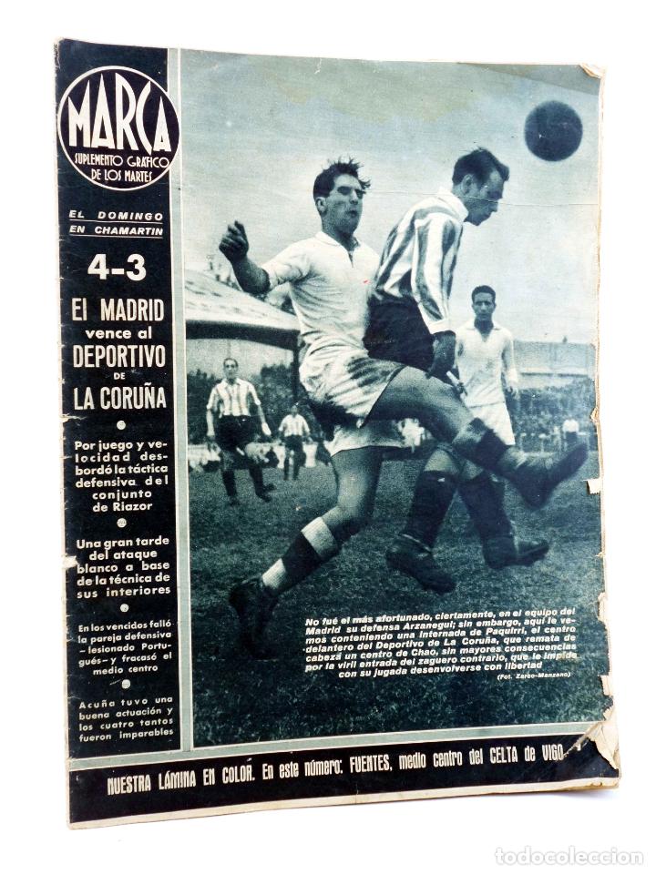 Collectionnisme sportif: MARCA, SUPLEMENTO GR&Aacute;FICO DE LOS MARTES N&ordm; 8. 19 de enero de 1943. MADRID - DEPORTIVO DE LA CORU&Ntilde;A (