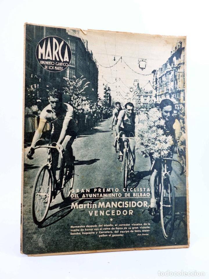 Collectionnisme sportif: MARCA, SUPLEMENTO GR&Aacute;FICO DE LOS MARTES N&ordm; 40. 31 de agosto de 1943. CICLISMO: MART&Iacute;N MANCISIDOR (Vv
