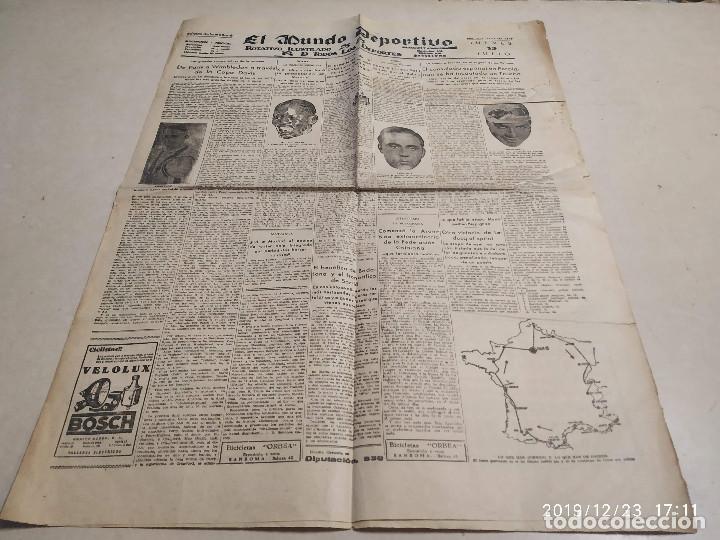 Sports collectibles: EL MUNDO DEPORTIVOS N&ordm; 3636 - 13 JULIO 1933 - VUELTA A FRANCIA