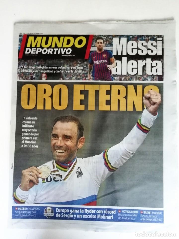 Coleccionismo deportivo: mundo deportivo: valverde gana el mundial de ciclismo en ruta