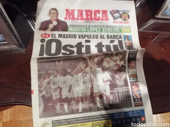 Collectionnisme sportif: Supercopa 97. Real Madrid 4 barsa 1. Diario marca. Agosto 97