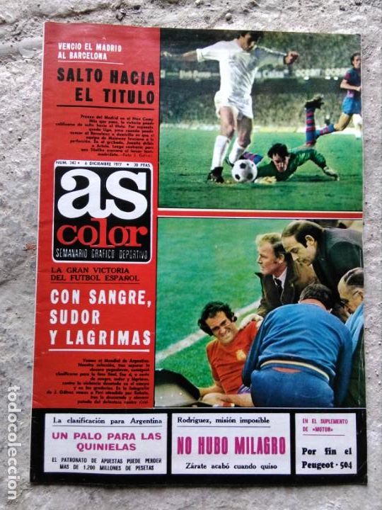 Coleccionismo deportivo: AS COLOR 342 a&ntilde;o 1977 - Foto 1