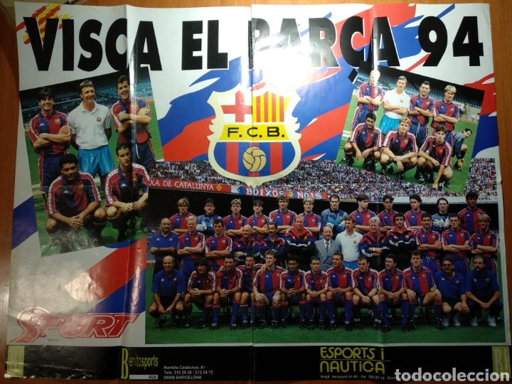 Coleccionismo deportivo: P&oacute;ster Visca el Bar&ccedil;a 94 - Foto 2