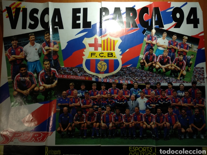 Coleccionismo deportivo: P&oacute;ster Visca el Bar&ccedil;a 94 - Foto 1