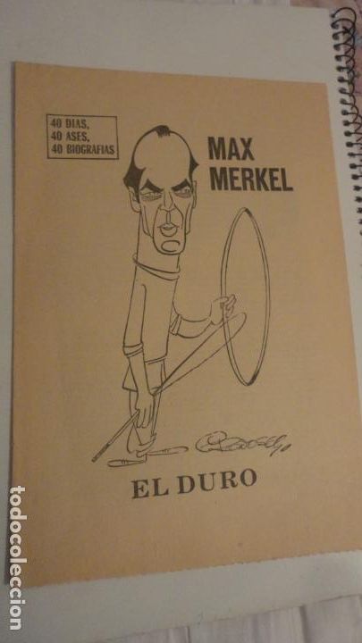 Collectionnisme sportif: MAX MERKEL.EL DURO.BIOGRAFIA.DIARIO MARCA 1969.