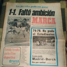 Coleccionismo deportivo: MARCA-14/3/74,1-1 FALTO AMBICIÓN,LOS JUVENILES,LÉRIDA TENDRÁ PABELLÓN DEPORTIVO,REPORTAJE LUIS ARAGO