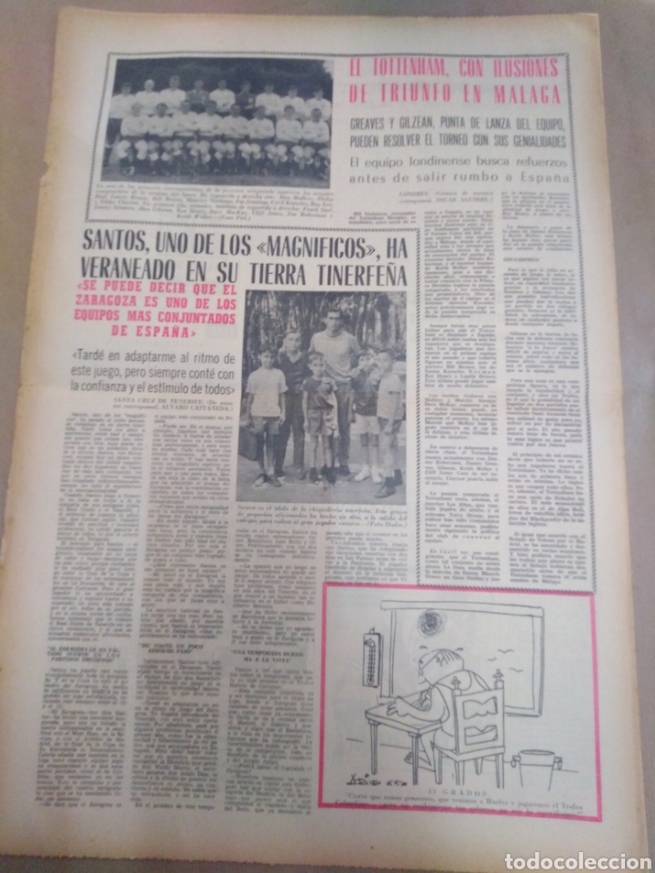 Coleccionismo deportivo: MARCA-7/8/65-REPORTAJE PARTE TRASERA EL TOTTENHAM EN MALAGA - Foto 2