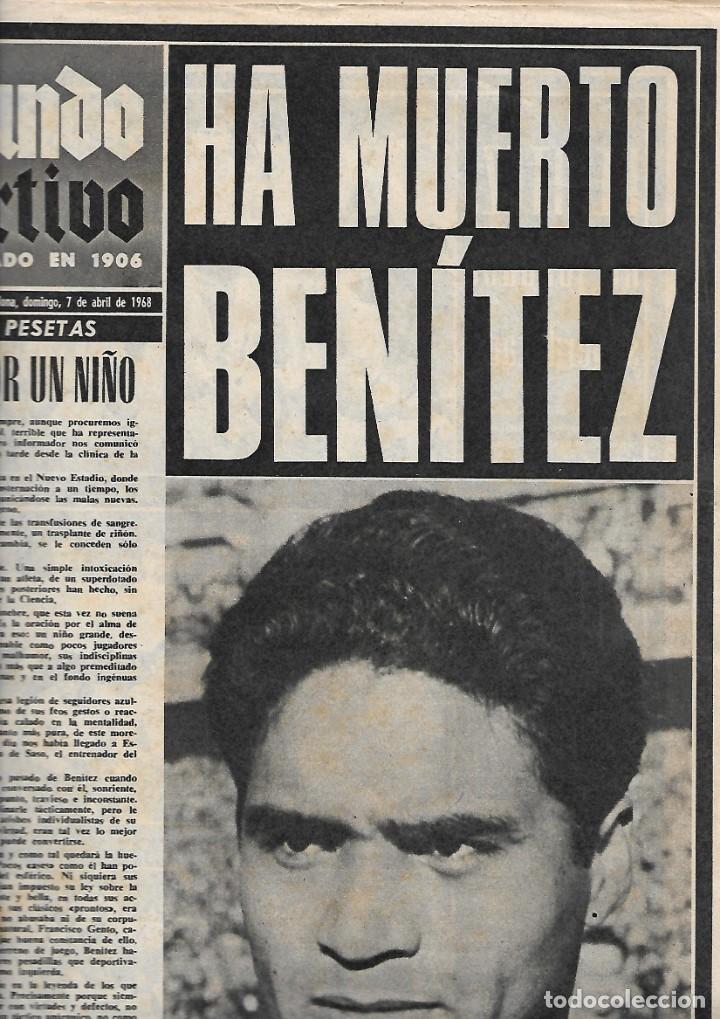 Coleccionismo deportivo: BAR&Ccedil;A: MUERTE DE BEN&Iacute;TEZ. 1968 - Foto 1