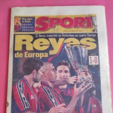 Coleccionismo deportivo: DIARIO SPORT BARÇA CAMPEON CUARTA RECOPA DE EUROPA 96/97 - FC BARCELONA 1996-1997 PSG FUTBOL