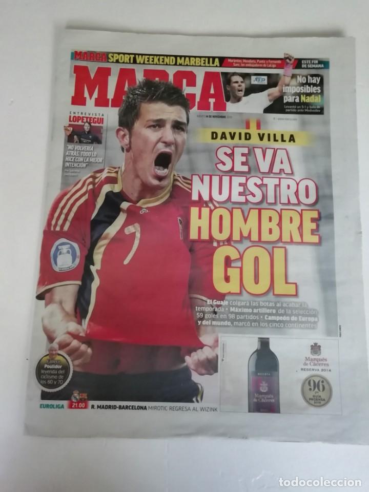 Coleccionismo deportivo: Marca retirada de David villa - Foto 1