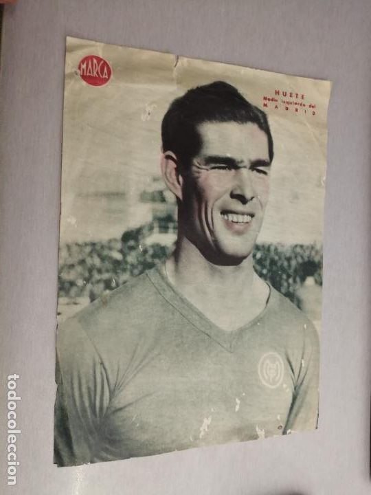 Collectionnisme sportif: HUETE, MEDIO IZQUIERDO DEL MADRID / L&Aacute;MINA DIARIO MARCA