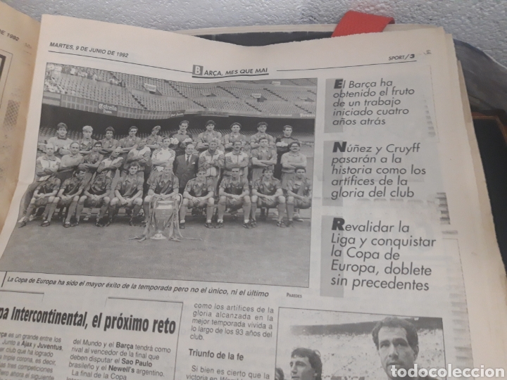 Coleccionismo deportivo: Diari Sport 9 de junio de 1992. - Foto 3