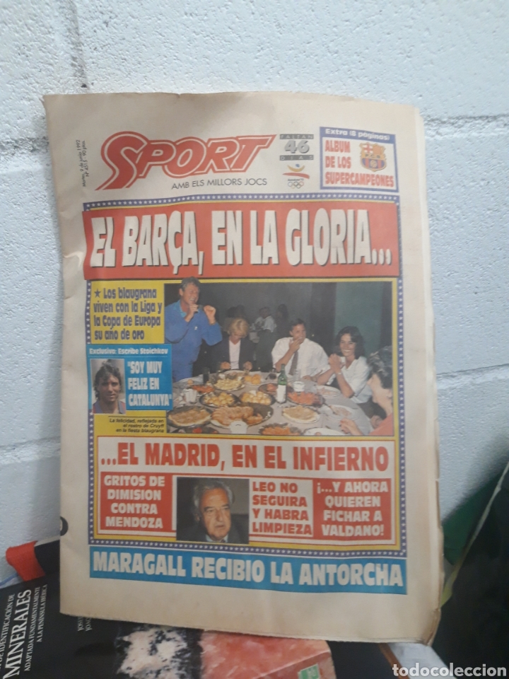Coleccionismo deportivo: Diari Sport 9 de junio de 1992. - Foto 1