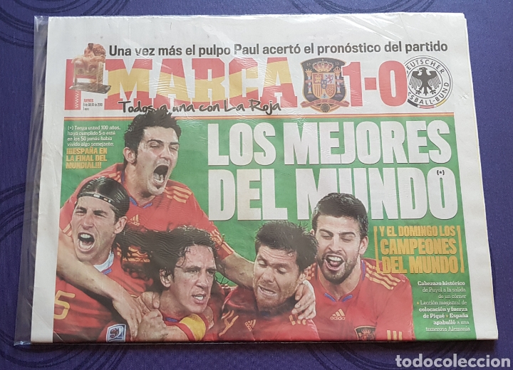 Collectionnisme sportif: Marca semifinal Espa&ntilde;a 1-0 Alemania mundial 2010