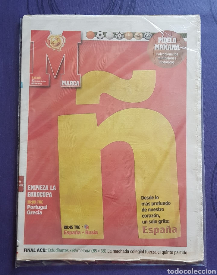 Collectionnisme sportif: Marca 12/6/2004 Eurocopa 2004 Espa&ntilde;a-Rusia