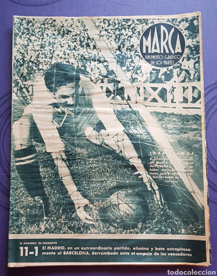 Collectionnisme sportif: Marca, 11 - 1 Madrid - Barcelona , copa del rey 1943