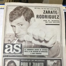 Coleccionismo deportivo: AS (2-12-1977) ZARATE JUAN RODRIGUEZ YUGOSLAVIA ESPAÑA PIRRI BOXEO. Lote 222430267