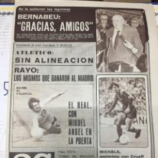 Coleccionismo deportivo: AS (5-11-1977) MIGUEL ANGEL CULTURAL LEONESA SANTIAGO BERNABEU KEMPES VALENCIA BARCELONA IPSWICH. Lote 222476370