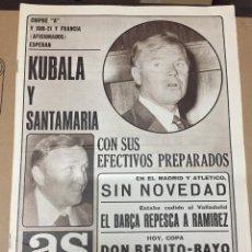 Coleccionismo deportivo: AS (28-11-1979) KUBALA SANTAMARIA PONTEVEDRA CARDONA LUIS ARNAIZ PEDRO TORRES KELME CICLISMO BERMEJO. Lote 222587978