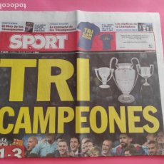Coleccionismo deportivo: DIARIO SPORT BARÇA CAMPEON CHAMPIONS LEAGUE 14 15 - TRIPLETE FC BARCELONA 2014 2015 COPA EUROPA JUVE