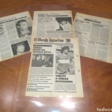 Coleccionismo deportivo: MUNDO DEPORTIVO 22 - 23 JULIO 1981 BARCELONA MARADONA NOTICIAS BARÇA 8 PÁG PLASTIFICADAS PERFECTAS