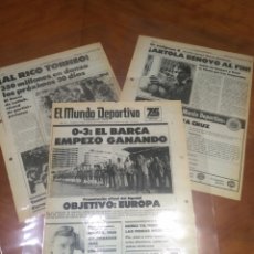 Coleccionismo deportivo: MUNDO DEPORTIVO AGOSTO 1981 BARCELONA LATTEK NOTICIAS BARÇA 6 PÁGINAS PLASTIFICADAS