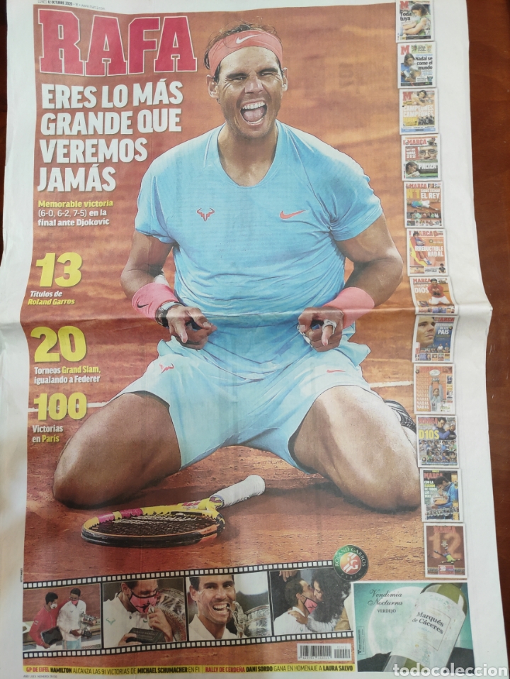 Collectionnisme sportif: MARCA 12/OCTUBRE/2020 - 13 ROLAND GARROS