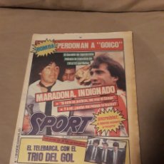 Coleccionismo deportivo: DIARIO SPORT .OCTUBRE 1983 . MARADONA INDIGNADO. PERDONAN A GOICO .. Lote 233754875
