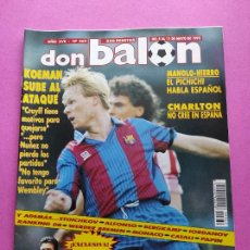 Collezionismo sportivo: REVISTA DON BALON Nº 862 1992 POSTER BAQUERO FC BARCELONA 91/92 - KOEMAN - HEYNCKES - CHARLTON