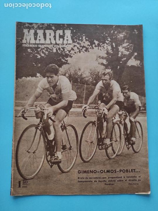 Sammelleidenschaft Sport: PERIODICO MARCA 1947 JORNADA 3 LIGA 47/48 - NASTIC - ATHLETIC - SEVILLA - SABADELL - NATACION