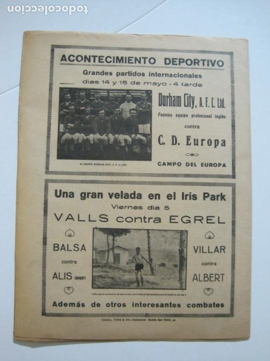 Coleccionismo deportivo: LA JORNADA DEPORTIVA-Nº 30-MAYO 1922-ESPAÑA VS FRANCIA-ALCANTARA-ZAMORA-FUTBOL-VER FOTOS-(V-22.464) - Foto 20 - 236028415