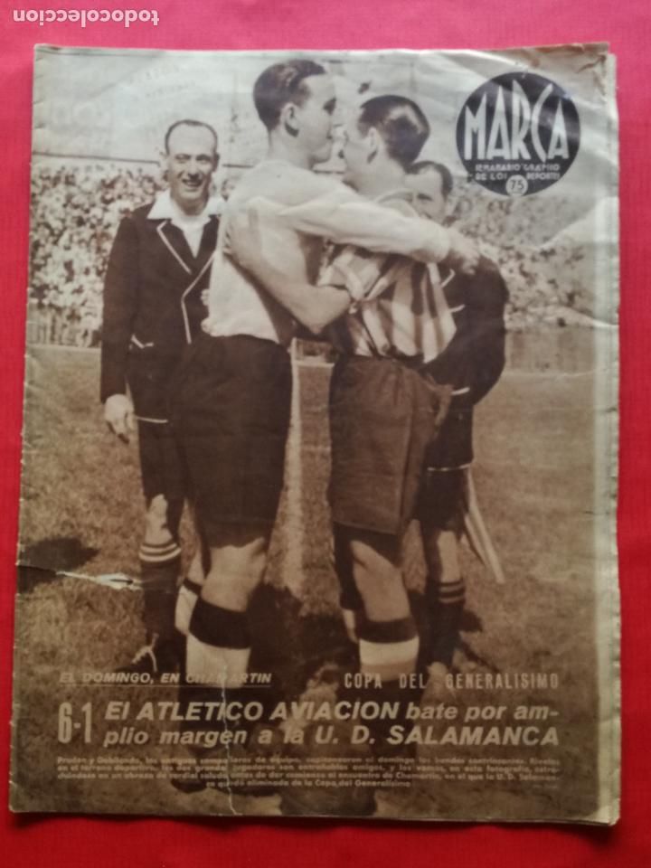 Sammelleidenschaft Sport: PERIODICO MARCA 1942 COPA 42 AT. AVIACION 6-1 UD SALAMANCA VALENCIA ELCHE MURCIA LOGRO&Ntilde;ES ATHLETIC