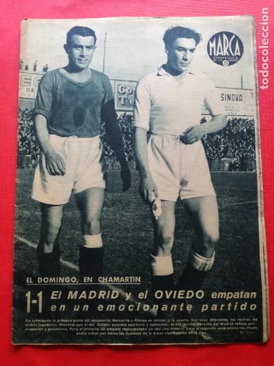 Sammelleidenschaft Sport: PERIODICO MARCA 1942 LIGA 41/42 MADRID 1-1 OVIEDO VALENCIA 8-1 SEVILLA GRANADA 6-0 BAR&Ccedil;A ATHLETIC